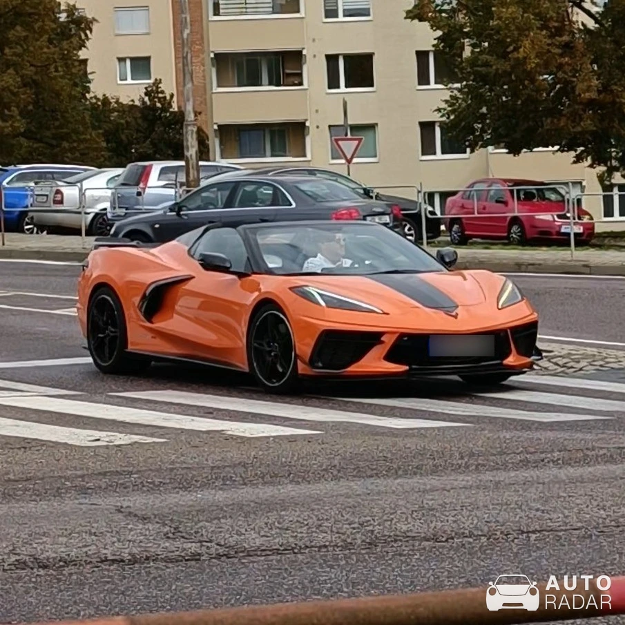Chevrolet Corvette C8 Stingray Convertible spotted in Okres Znojmo, Czechia