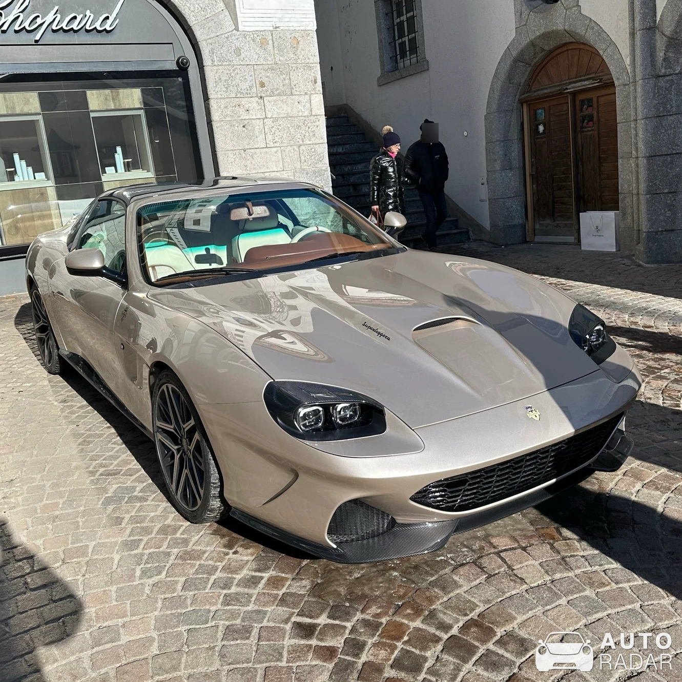 Touring Superleggera Veloce12 spotted in Sankt Moritz