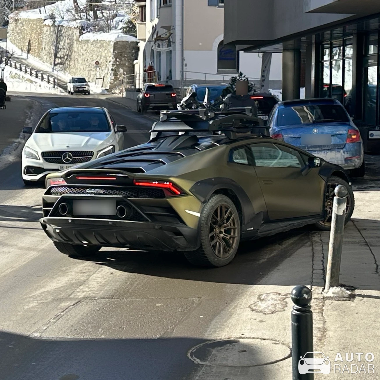 Lamborghini Huracán LP610-4 Sterrato spotted in Sankt Moritz, Schweiz