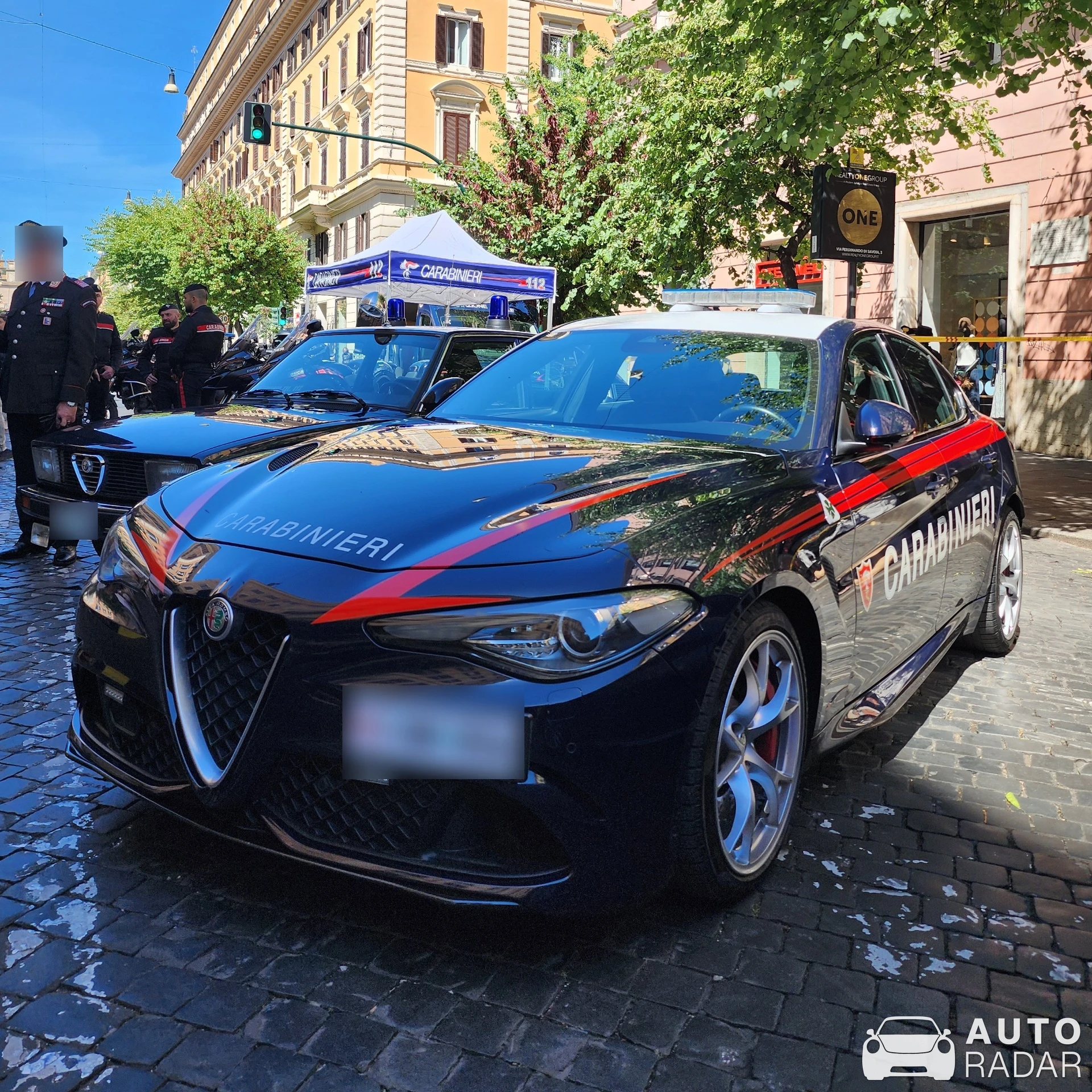 Alfa Romeo Giulia Quadrifoglio Carabinieri spotted in Roma