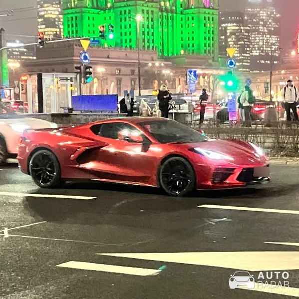 Chevrolet Corvette C8 Stingray spotted in Warszawa, Polska
