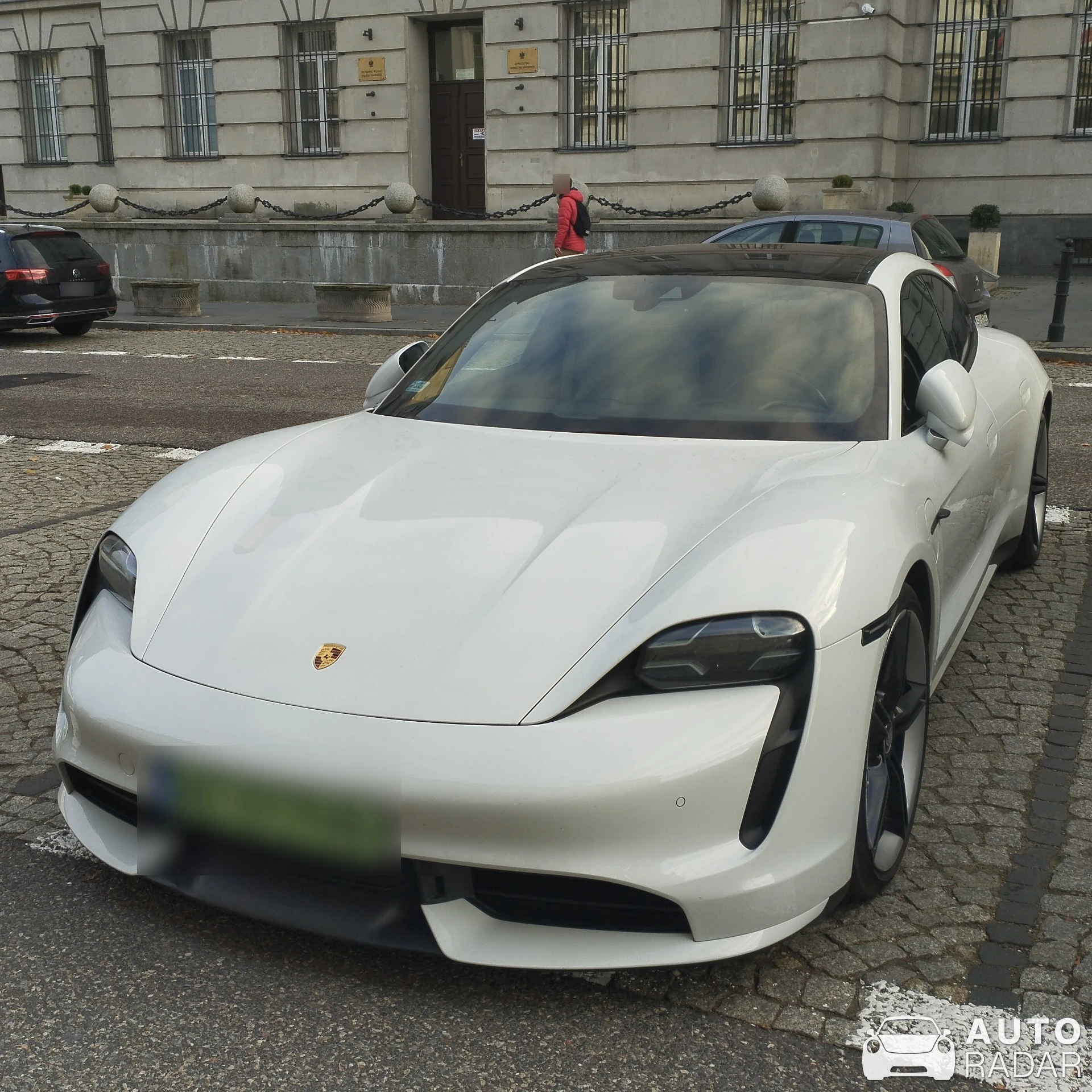 Porsche Taycan Turbo spotted in Warszawa, Poland