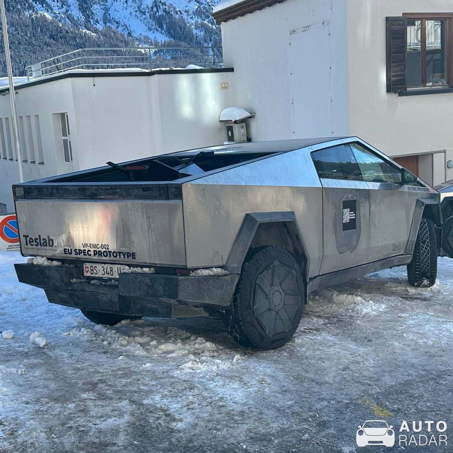 Tesla Cybertruck EU Spec Prototype spotted in Sankt Moritz
