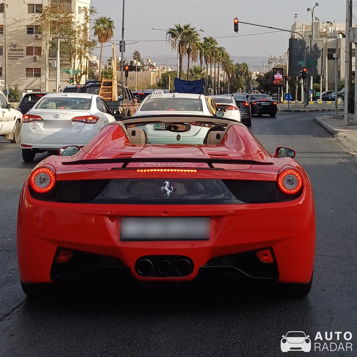 Ferrari 458 Spider spotted in Fuheis, Jordan