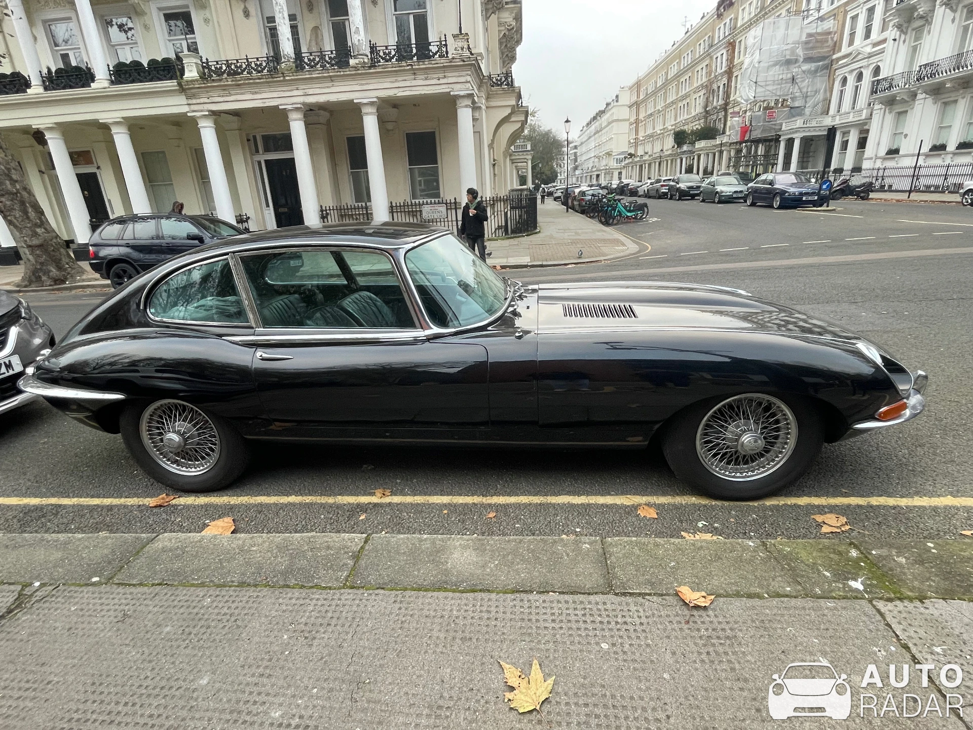 Jaguar E-Type spotted in Kensington, United Kingdom