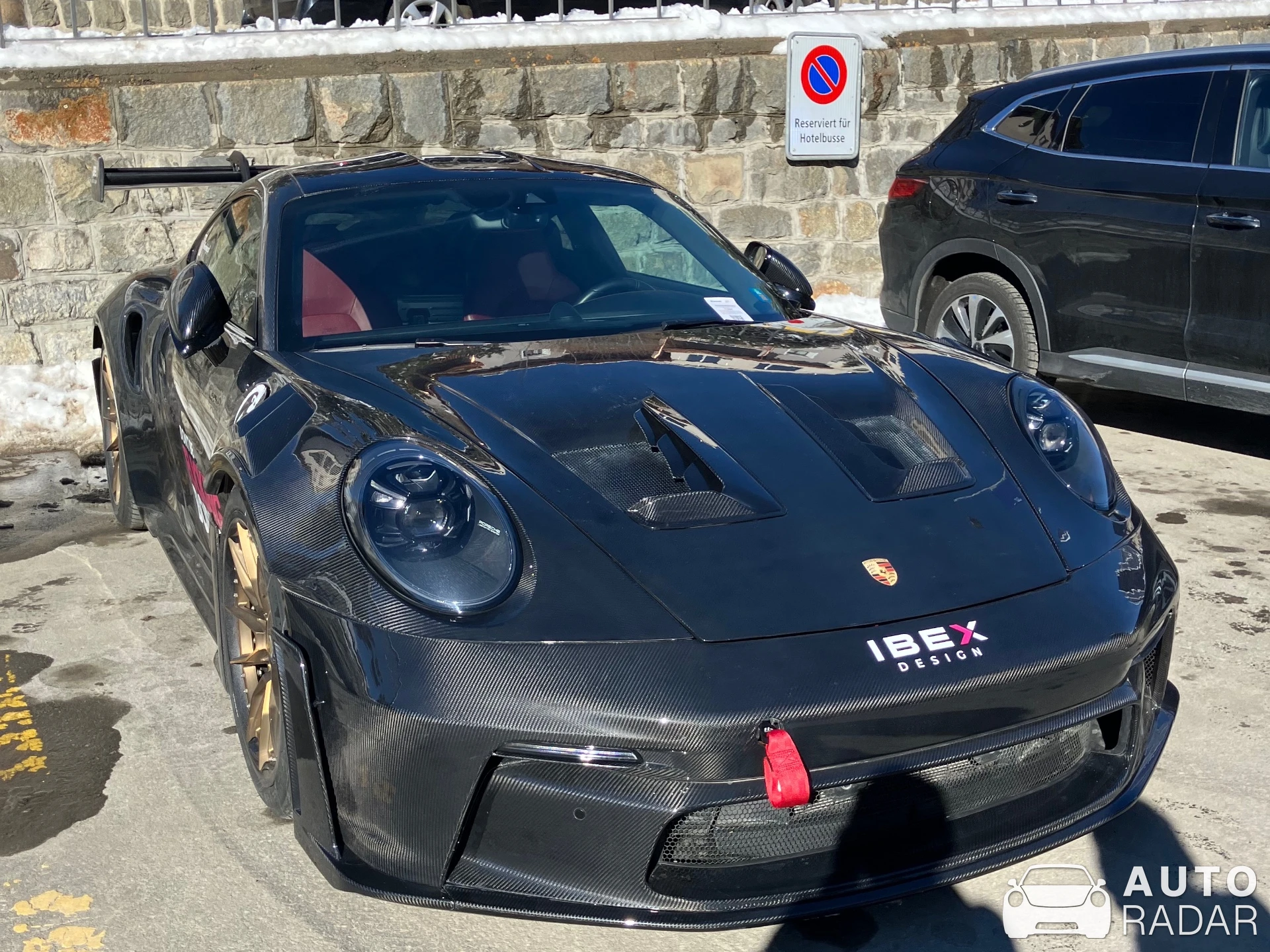 Porsche 992 GT3 RS Ibex Design spotted in St. Moritz