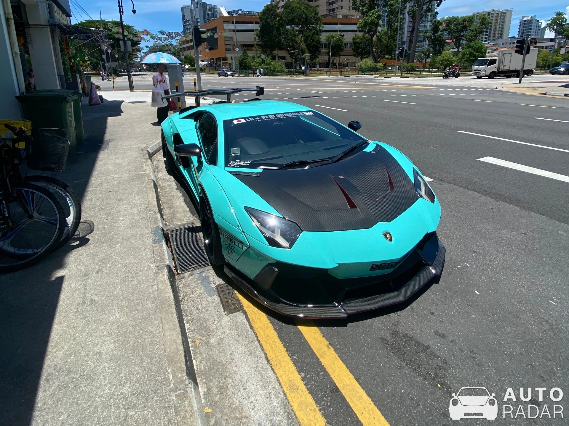 Lamborghini Aventador LP700-4 Liberty Walk LB Performance Wide Body spotted in Singapore