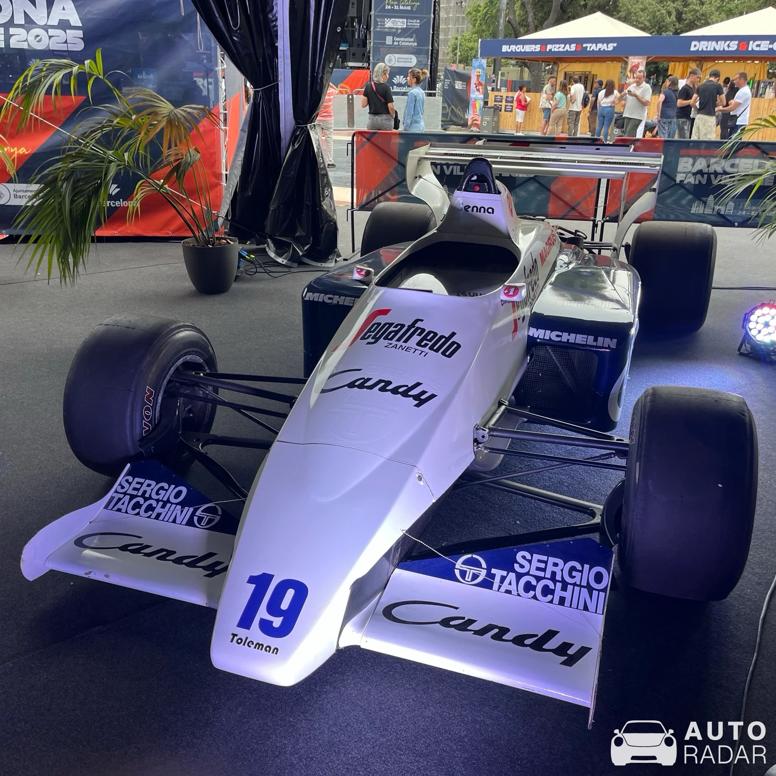 Toleman TG184 spotted in Barcelona