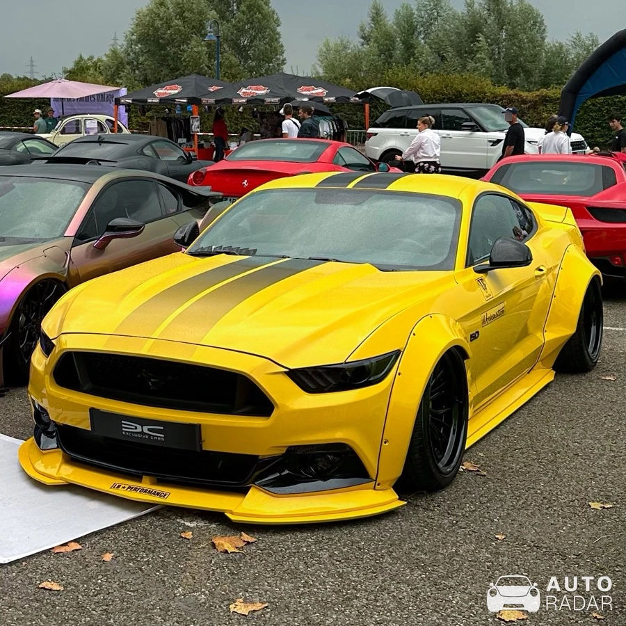 Ford Mustang GT 2015 Liberty Walk Widebody spotted in Divonne-les-Bains