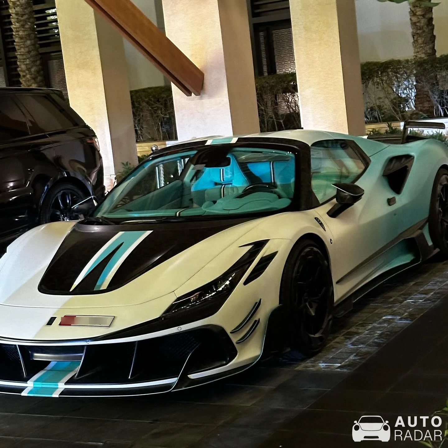 Ferrari F8 Spider Mansory F8XX Tempesta Turchese spotted in Dubai
