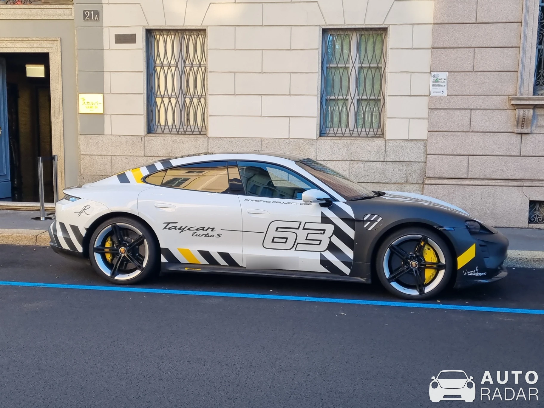 Porsche Taycan Turbo S spotted in Milano, Italia