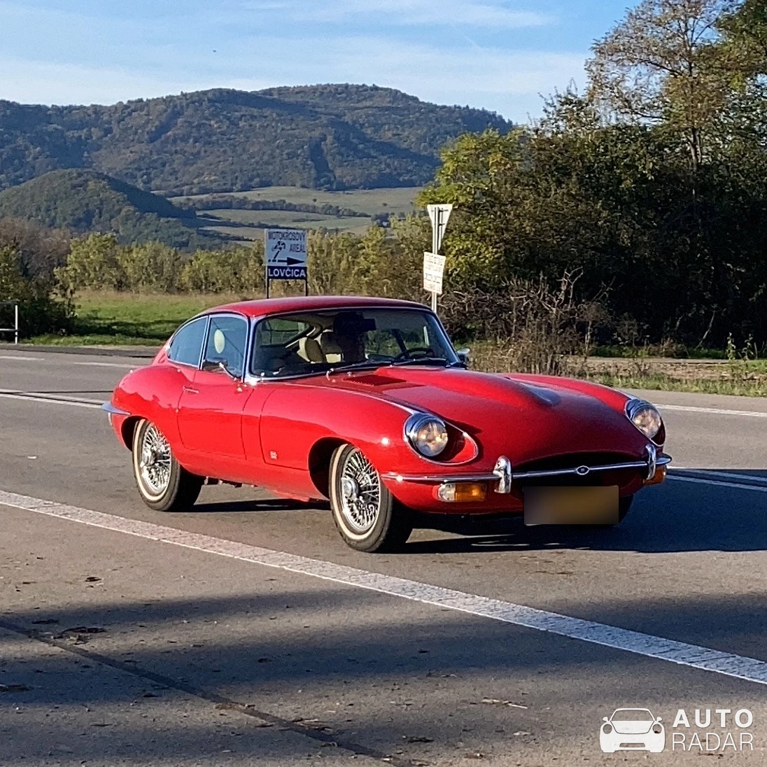Jaguar E-Type spotted in Lovčica - Trubín, Slovensko