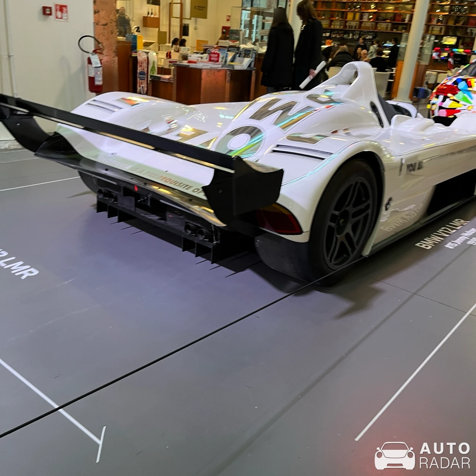 BMW V12 LMR Jenny Holzer Art Car spotted in Milano