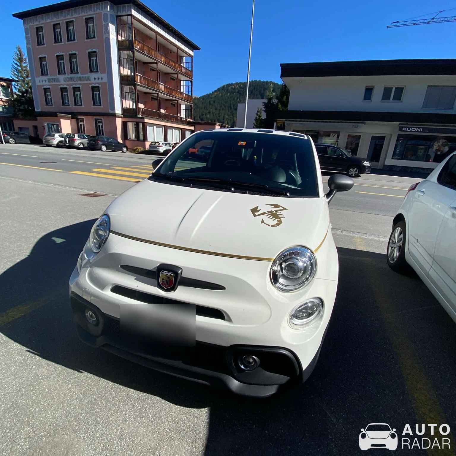 Abarth 595 Scorpioneoro spotted in Davos