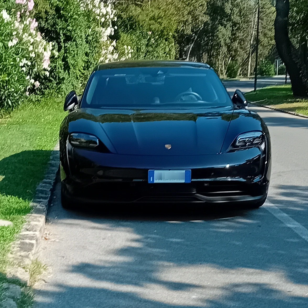 Porsche Taycan Turbo spotted in Isola Albarella, Italy