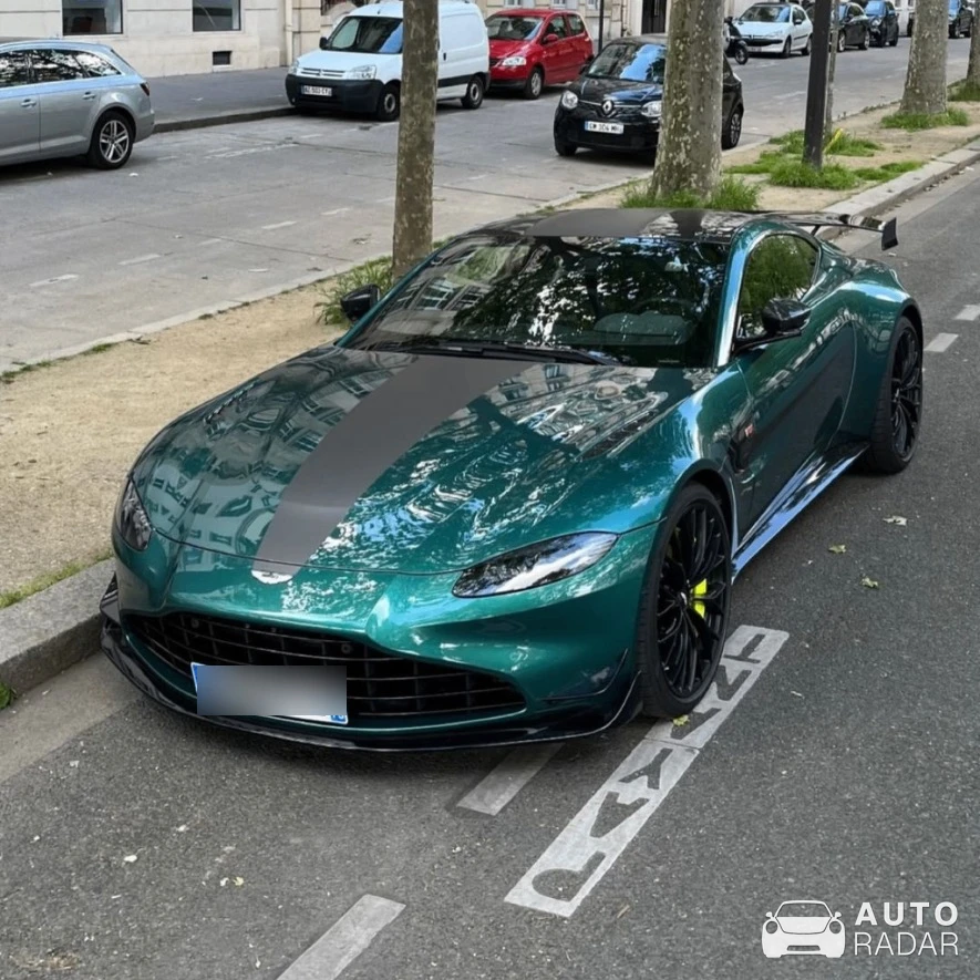 Aston Martin V8 Vantage Formula 1 Edition spotted in Paris, France