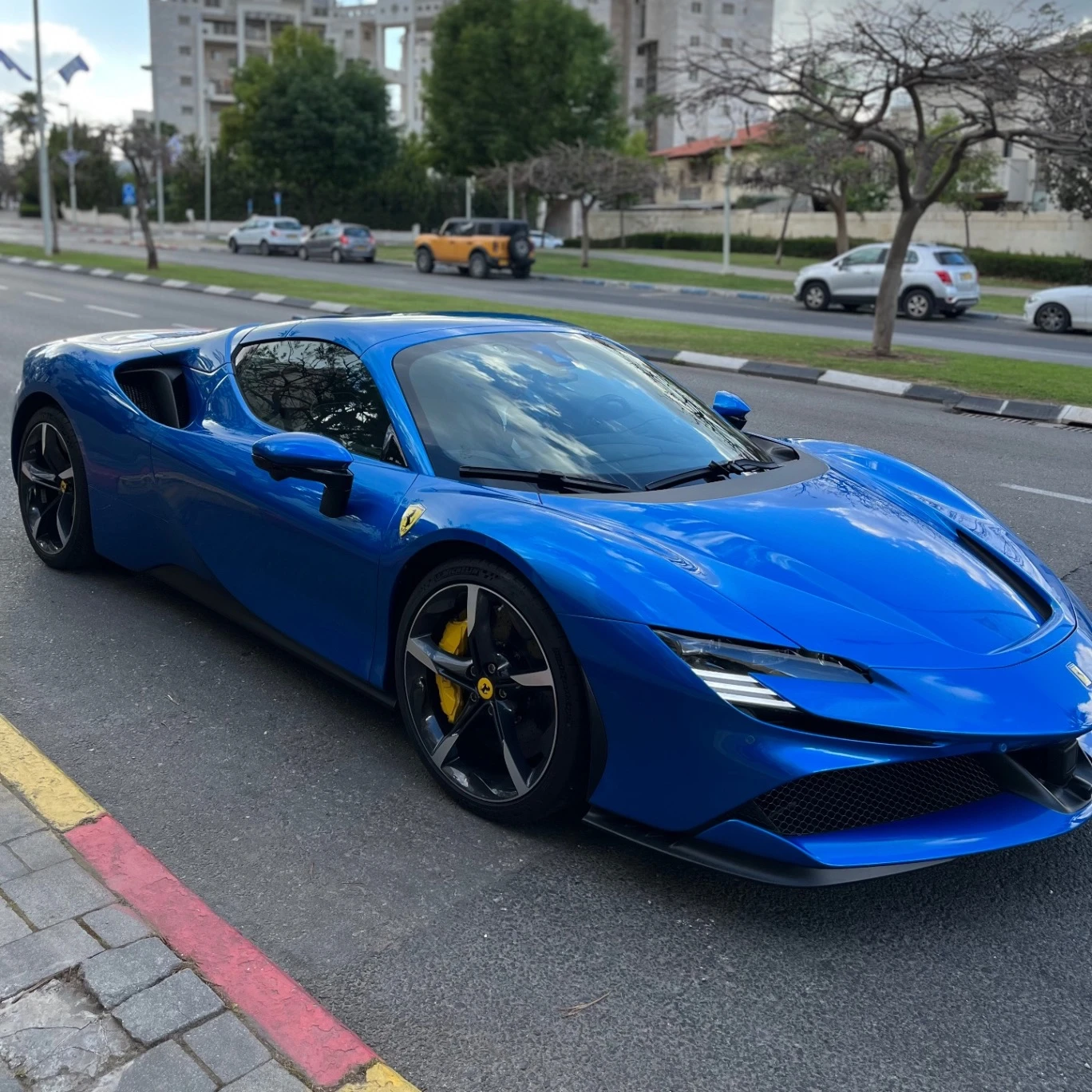 Ferrari SF90 Spider spotted in פתח תקווה, ישראל