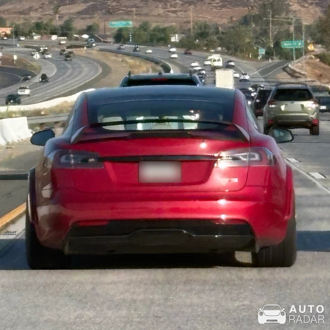 Tesla Model S spotted in Lake Elsinore