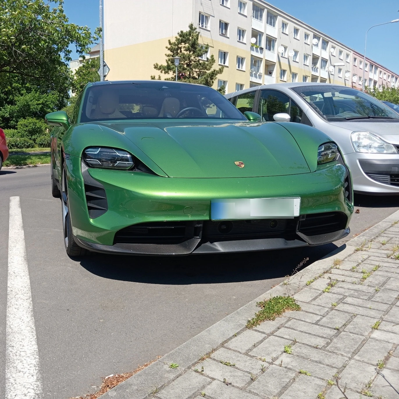 Porsche Taycan Turbo S spotted in Most, Česko