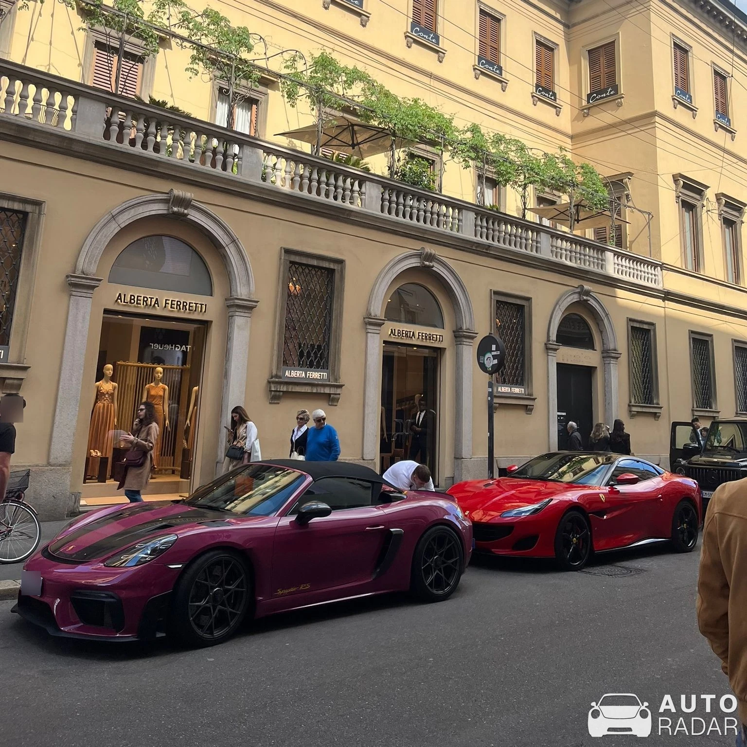 Porsche 718 Spyder RS spotted in Milan, Italy