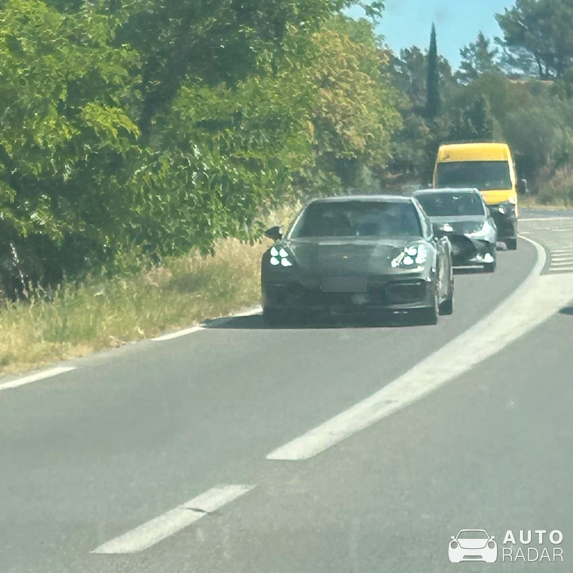 Porsche 971 Panamera Turbo spotted in Gordes, France