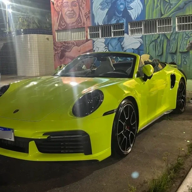 Porsche 992 Turbo Cabriolet spotted in Ponta D'areia, Brazil
