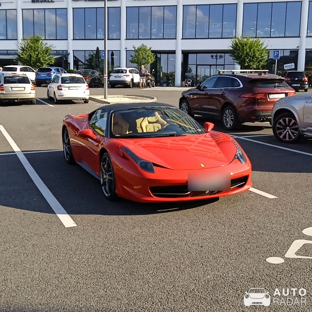 Ferrari 458 Italia spotted in Zlín, Czechia