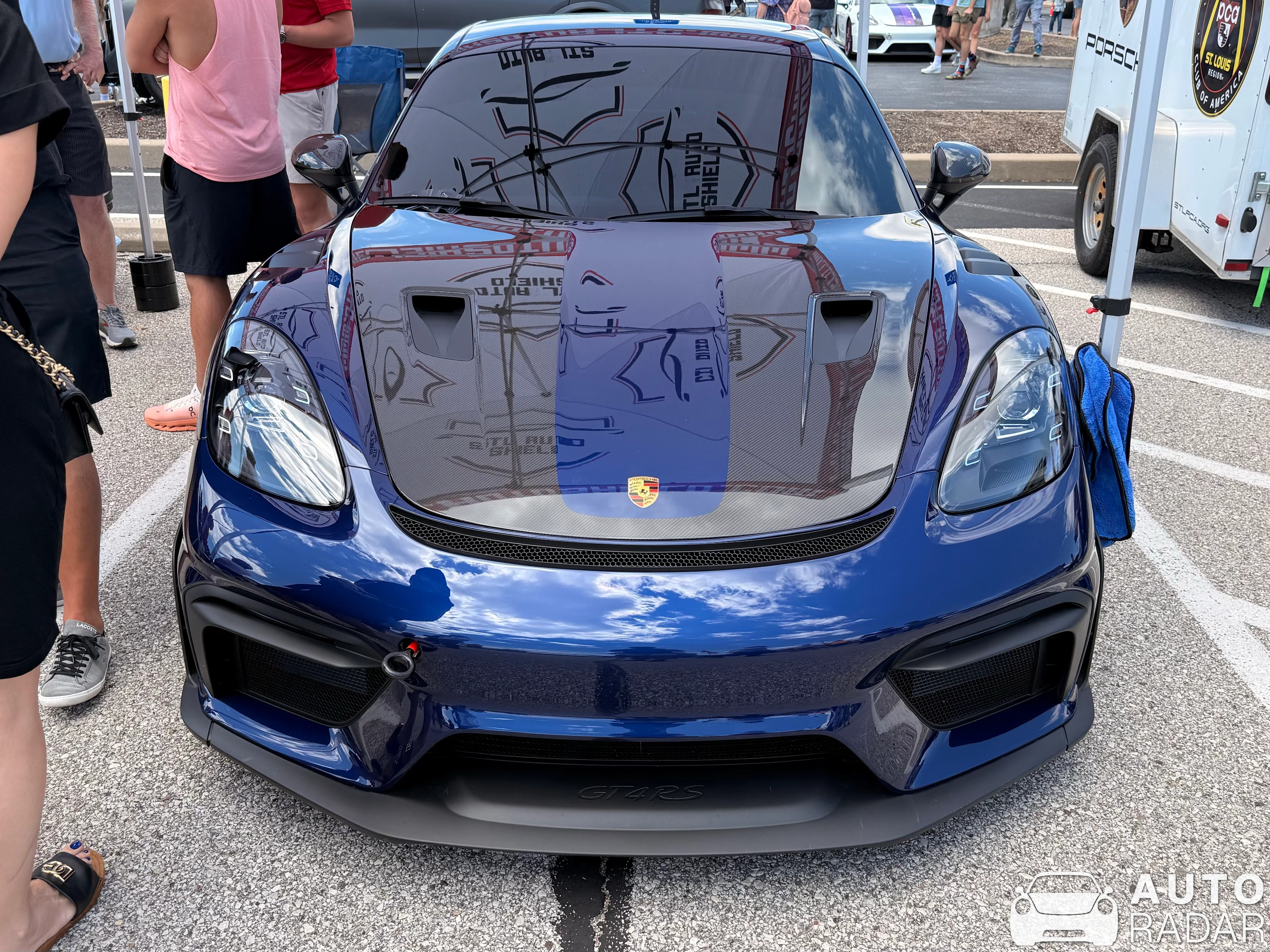 Porsche 718 Cayman GT4 RS Weissach Package spotted in Chesterfield