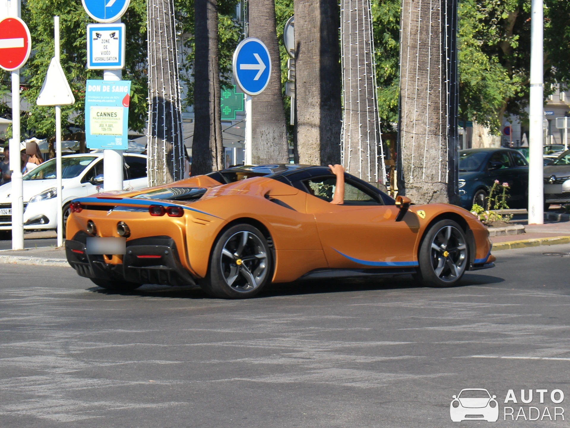 Ferrari SF90 Spider Novitec Rosso spotted in Cannes