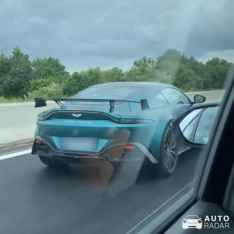 Aston Martin V8 Vantage Formula 1 Edition spotted in Rouen