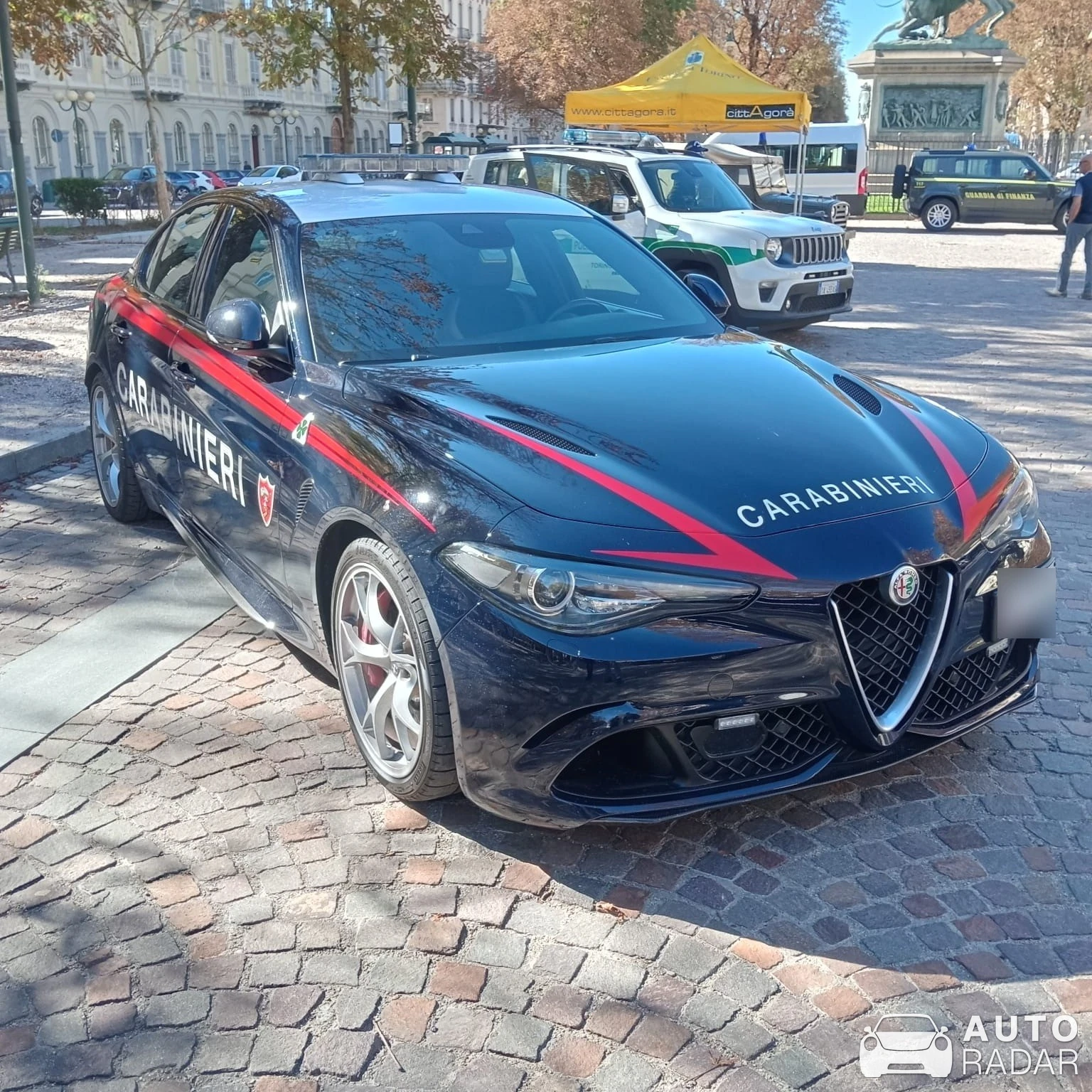 Alfa Romeo Giulia Quadrifoglio Carabinieri spotted in Turin