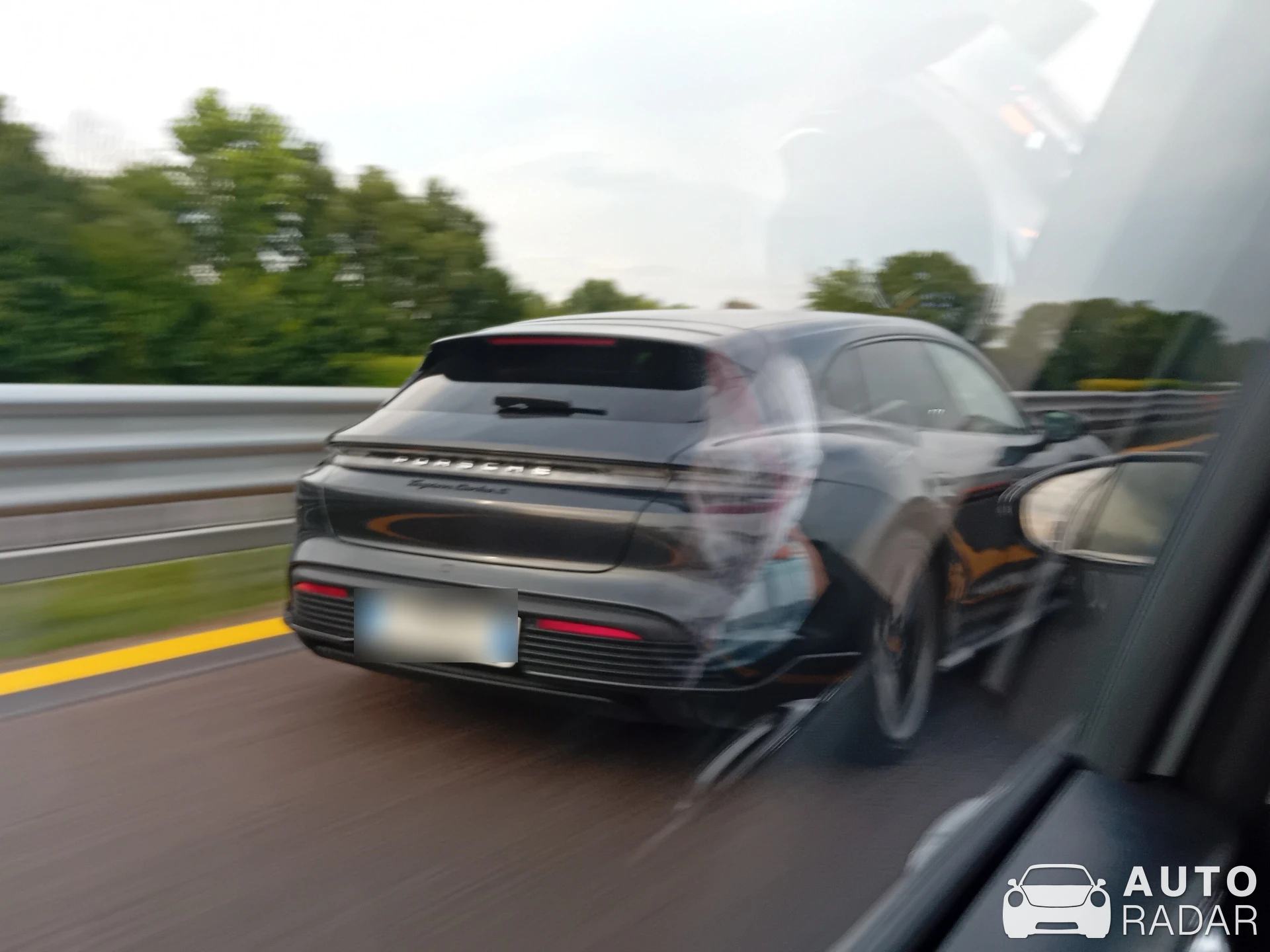 Porsche Taycan Turbo S Sport Turismo spotted in Vigonza