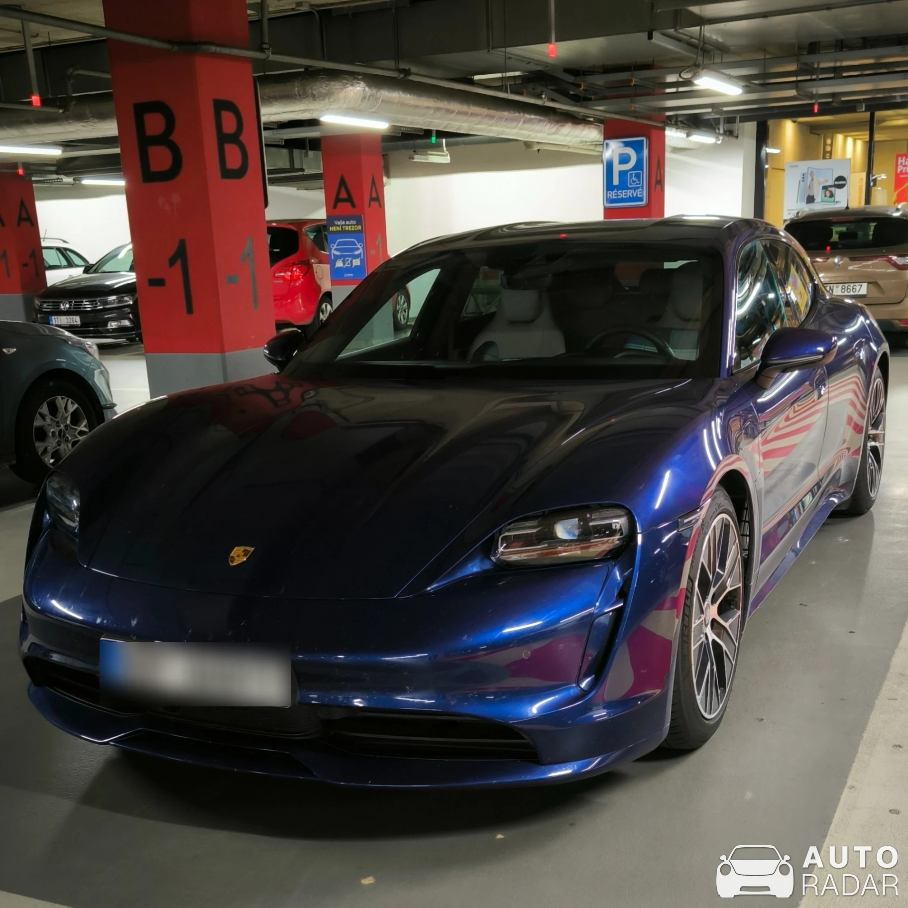 Porsche Taycan Turbo spotted in Moravská Ostrava a Přívoz, Czechia