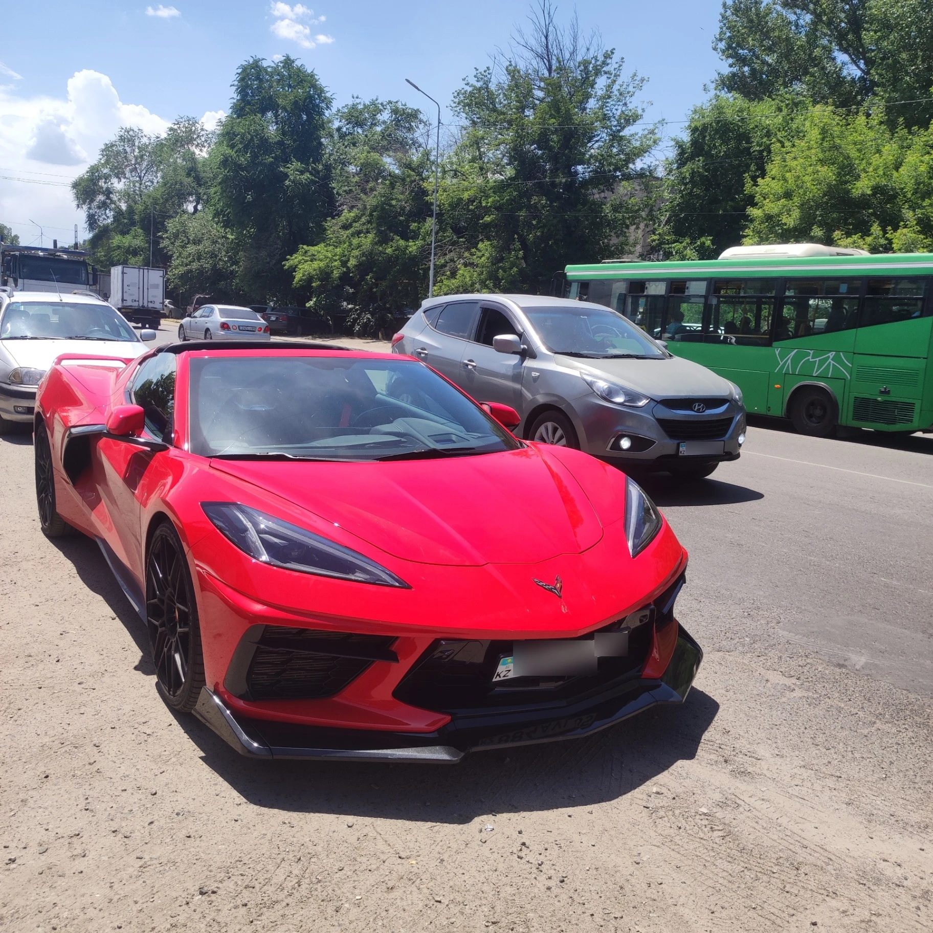 Chevrolet Corvette C8 spotted in Almaty, Kazakhstan