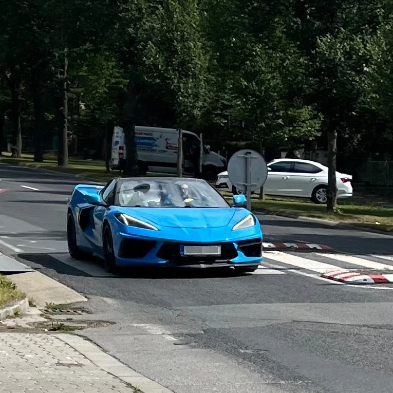 Chevrolet Corvette C8 Stingray Convertible spotted in Klánovice, Česko