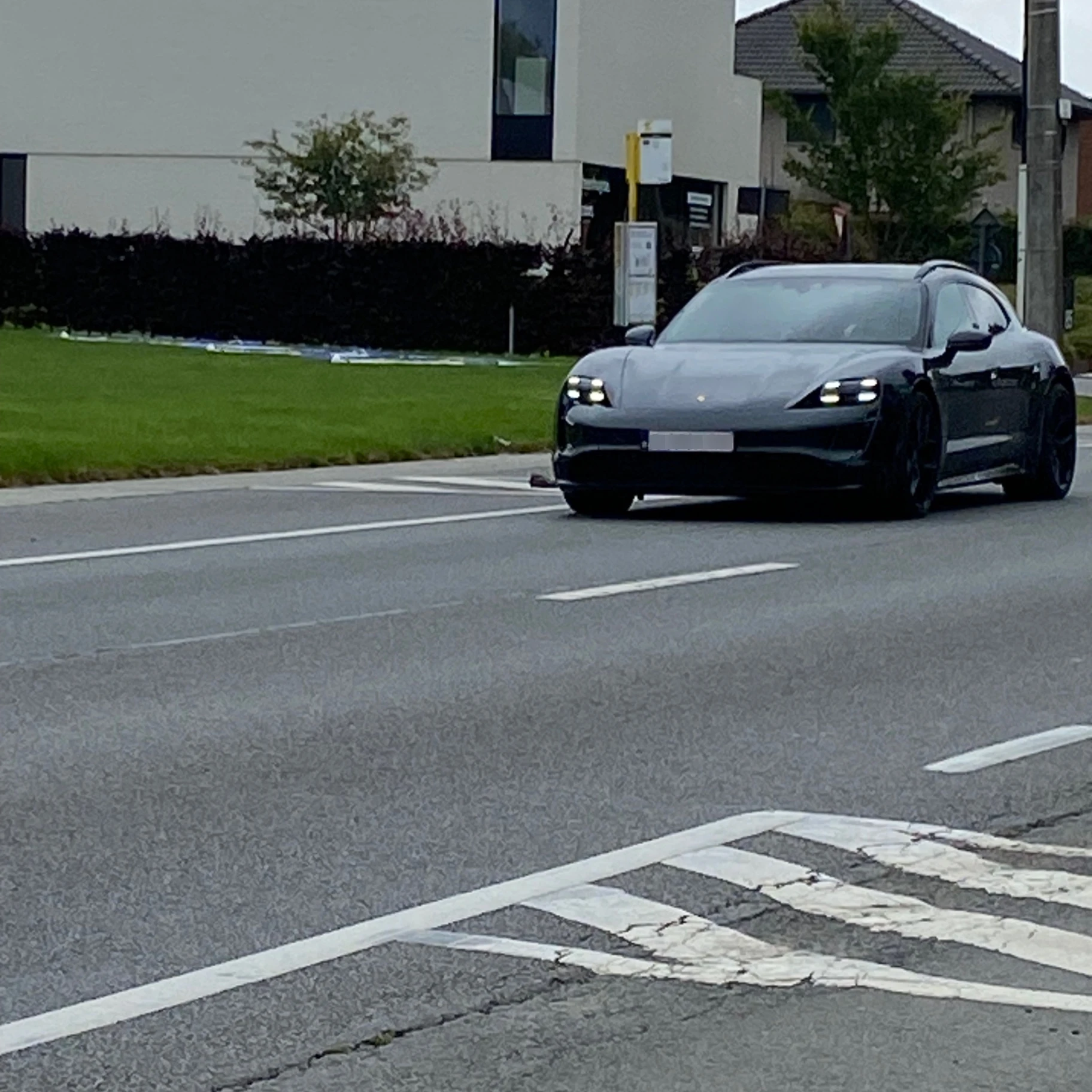 Porsche Taycan Turbo spotted in Tielt, Belgium
