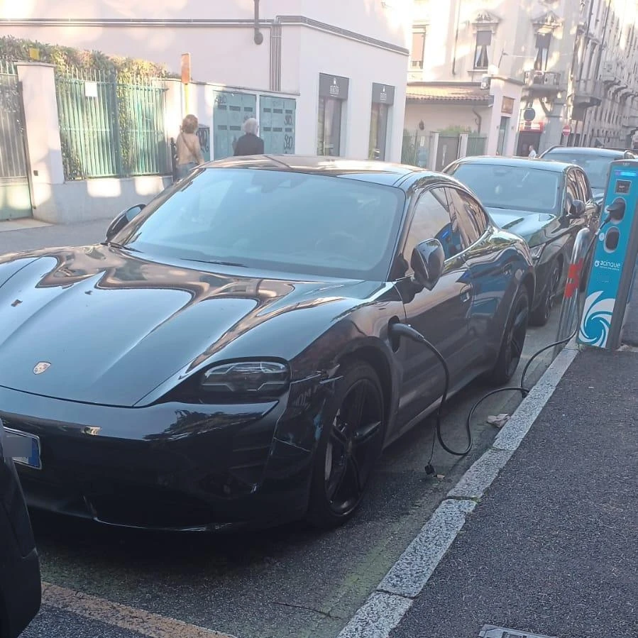 Porsche Taycan 4S spotted in Monza, Italia