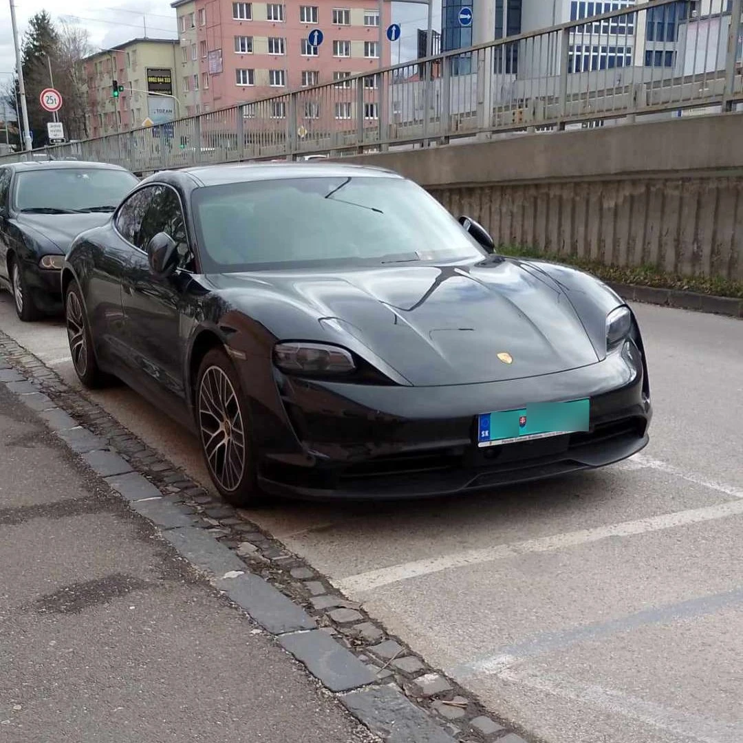 Porsche Taycan spotted in Topoľčany, Slovensko