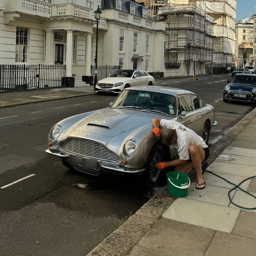Aston Martin DB5 spotted in Mayfair, United Kingdom