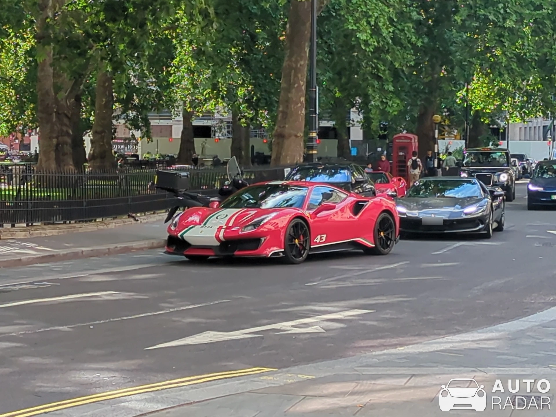 Ferrari 488 Pista Piloti spotted in London