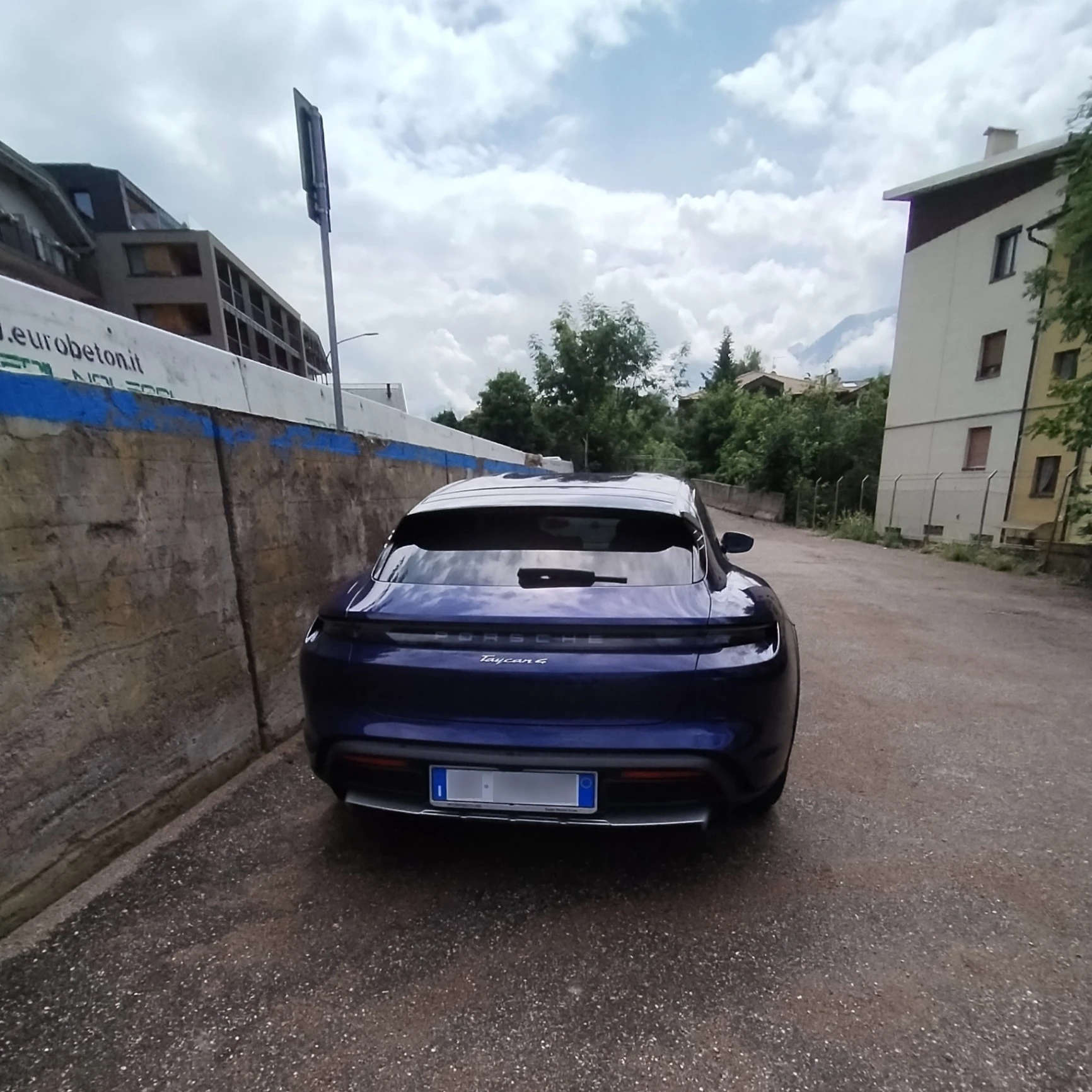 Porsche Taycan 4S spotted in Cavalese, Italy