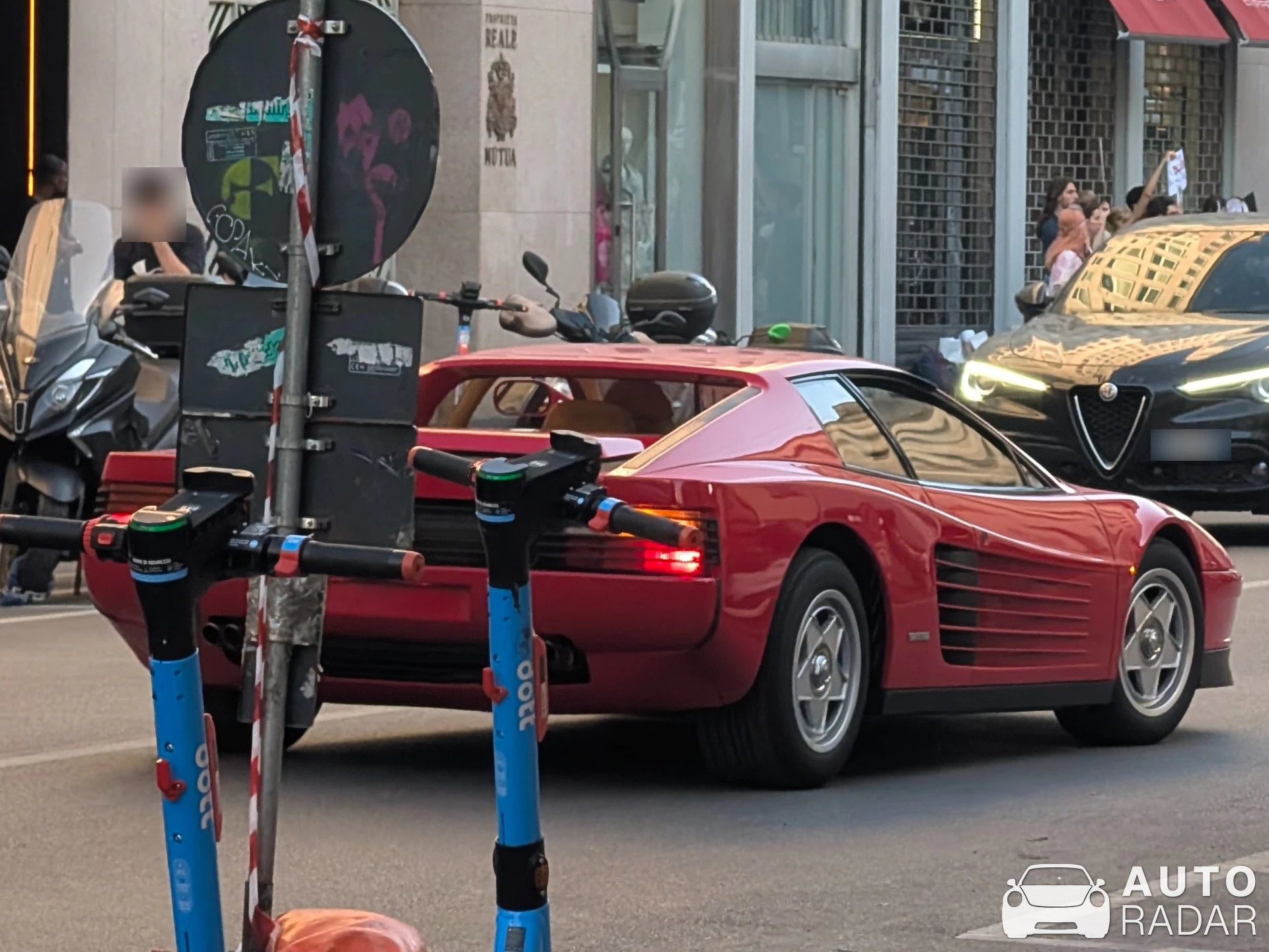 Ferrari Testarossa Monospecchio spotted in Milano