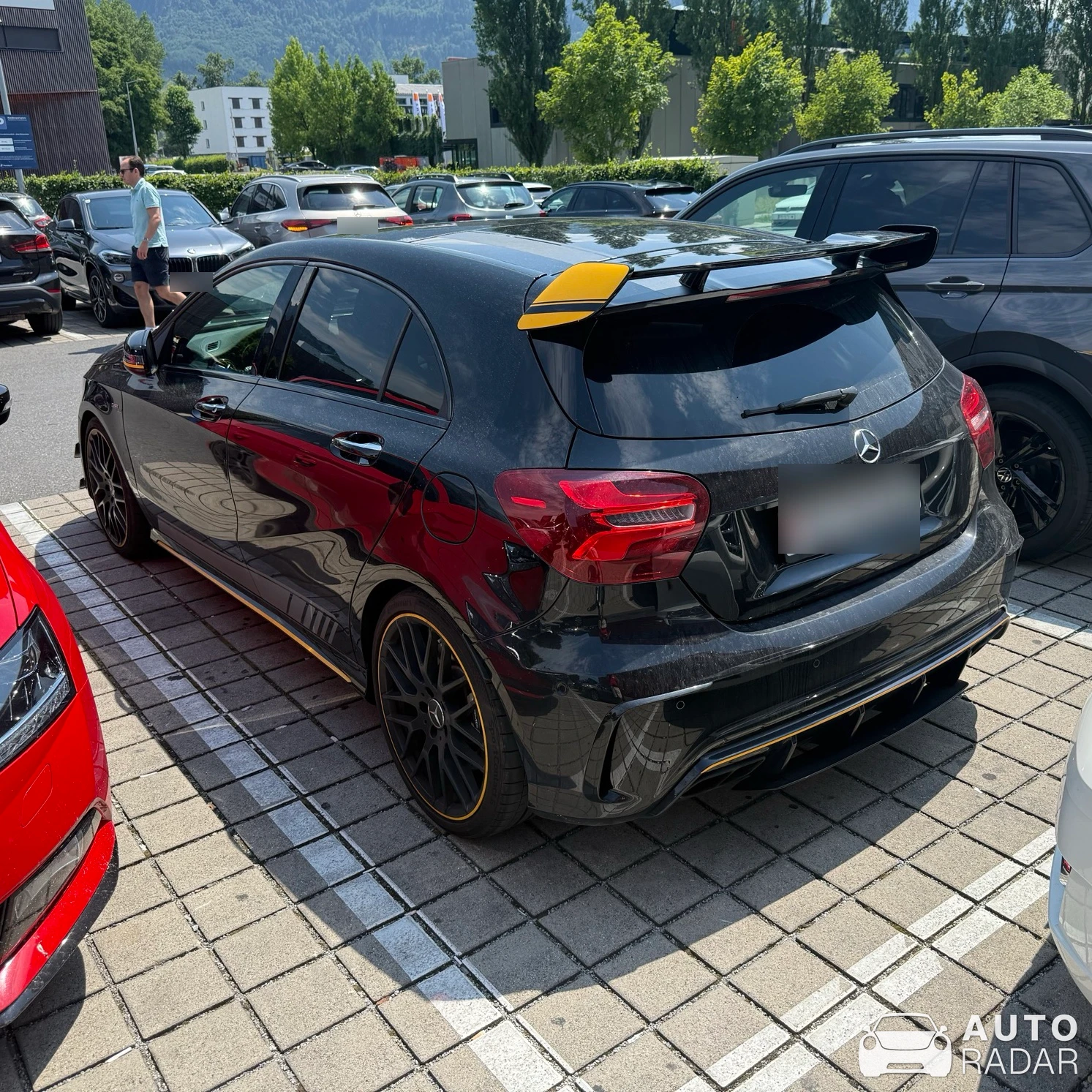 Mercedes-AMG A 45 W176 Yellow Night Edition spotted in Hohenems