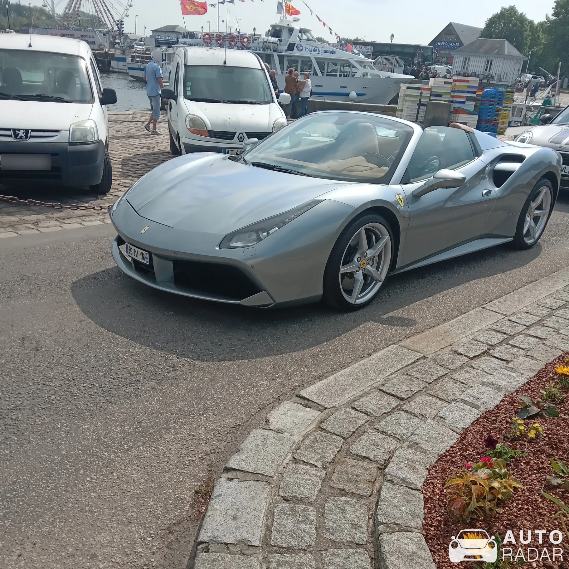 Ferrari 488 Spider spotted in Honfleur, France