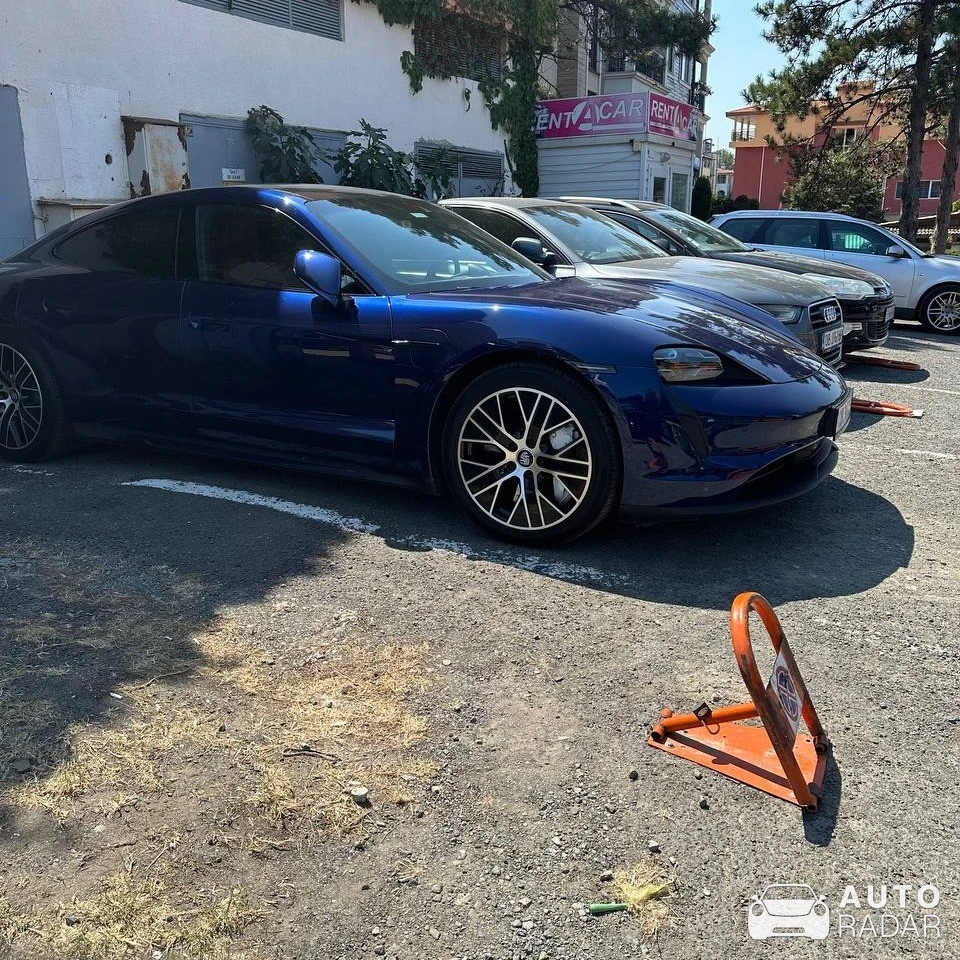 Porsche Taycan spotted in Sunny Beach, Bulgaria