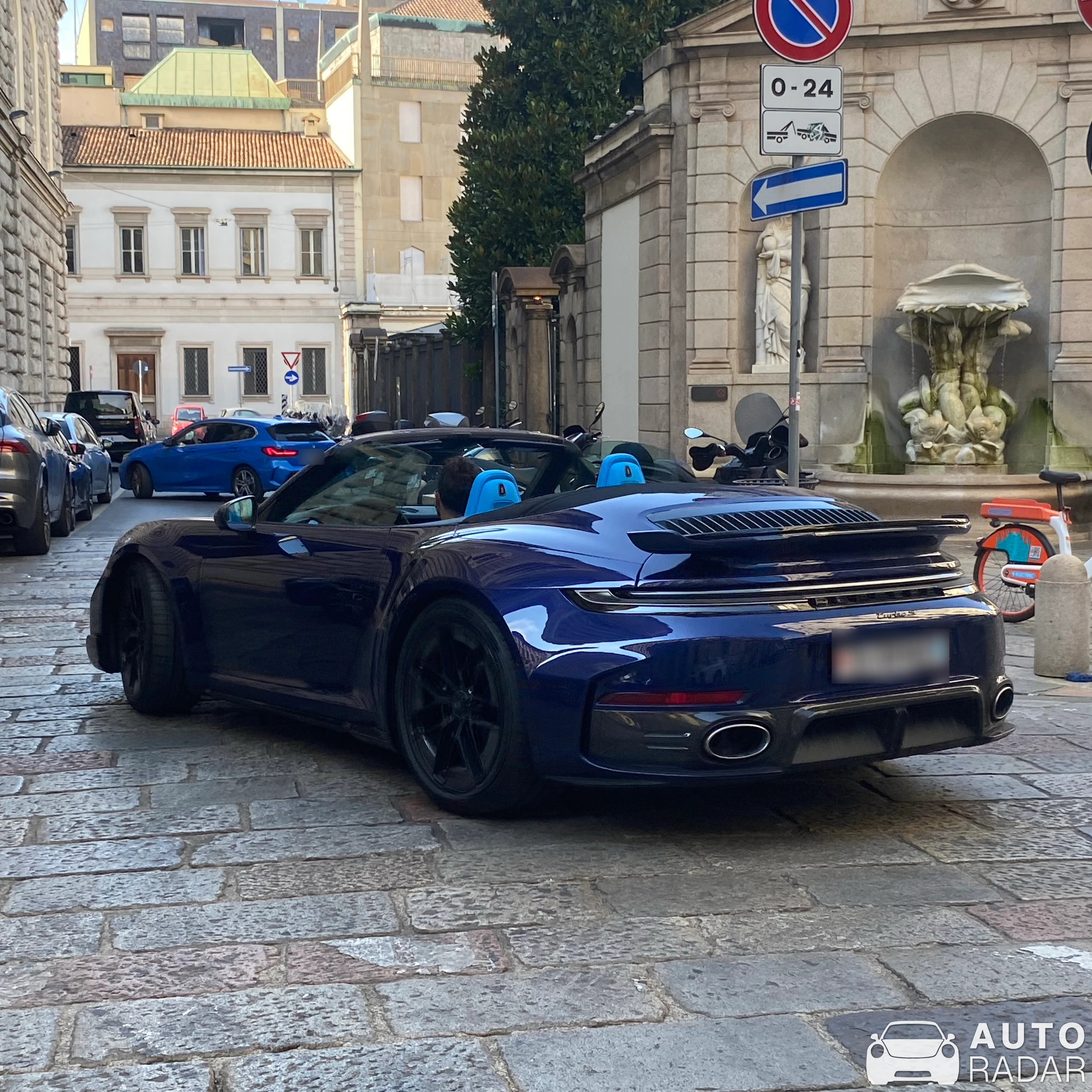 Porsche 992 Turbo S Cabriolet MkI spotted in Milano