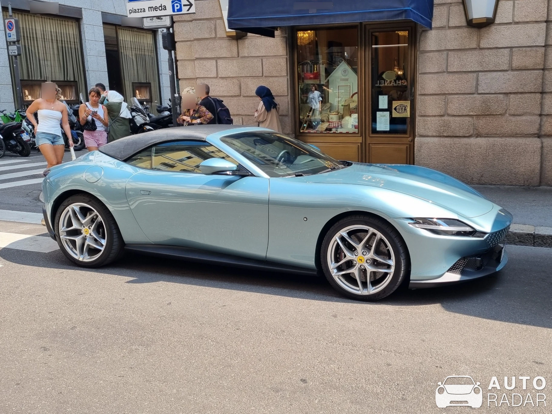 Ferrari Roma Spider spotted in Milan, Italy