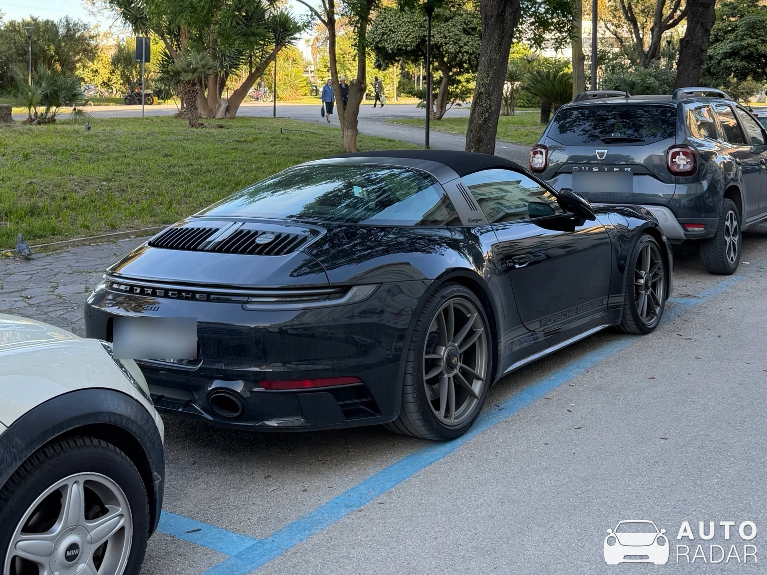 Porsche 992 Targa 4 GTS 50 Years of Porsche Design spotted in Pescara