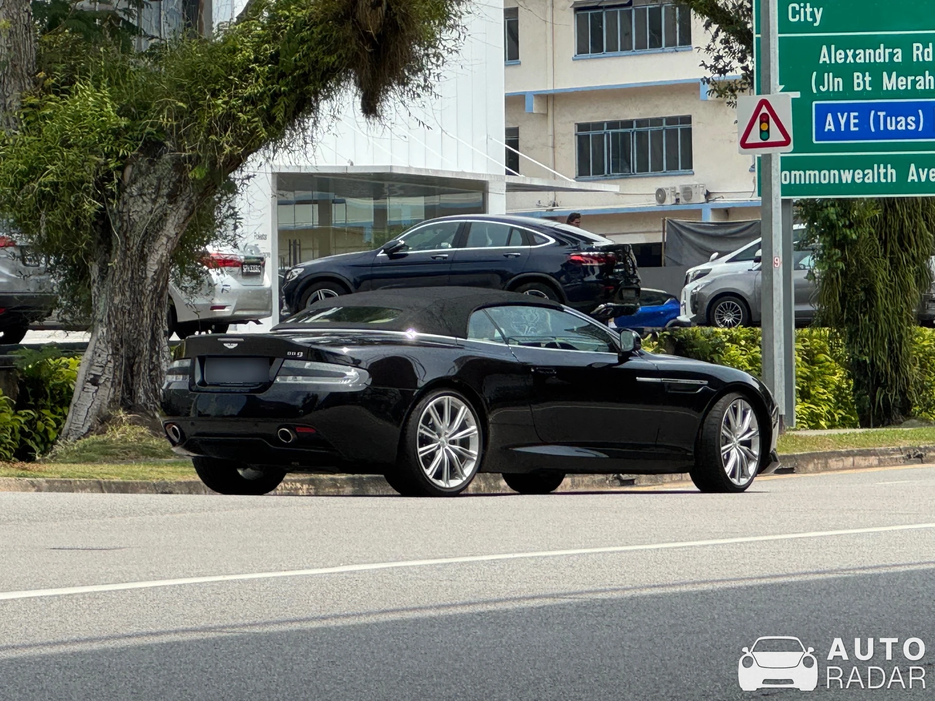 Aston Martin DB9 Volante spotted in Singapore