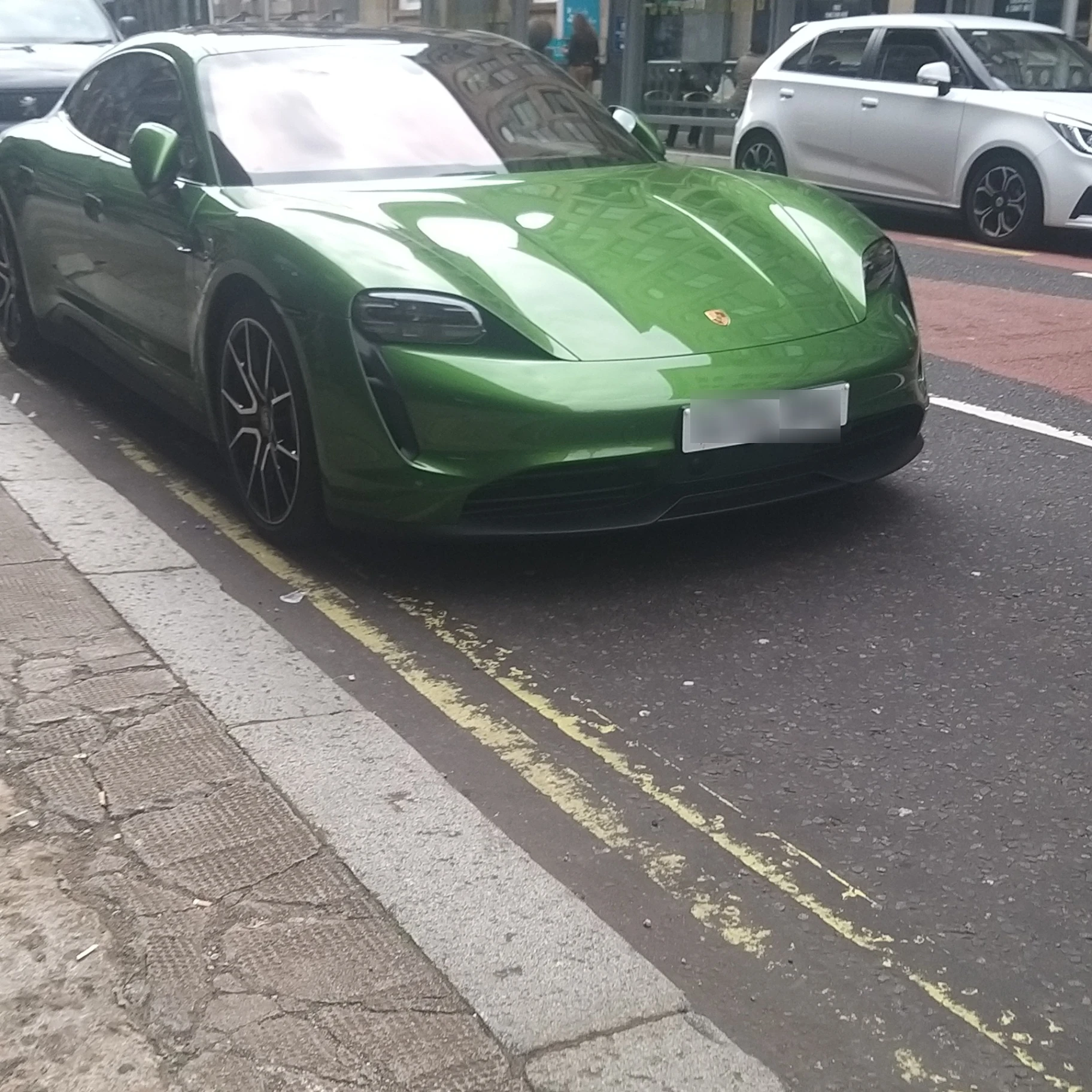 Porsche Taycan spotted in Glasgow City, United Kingdom